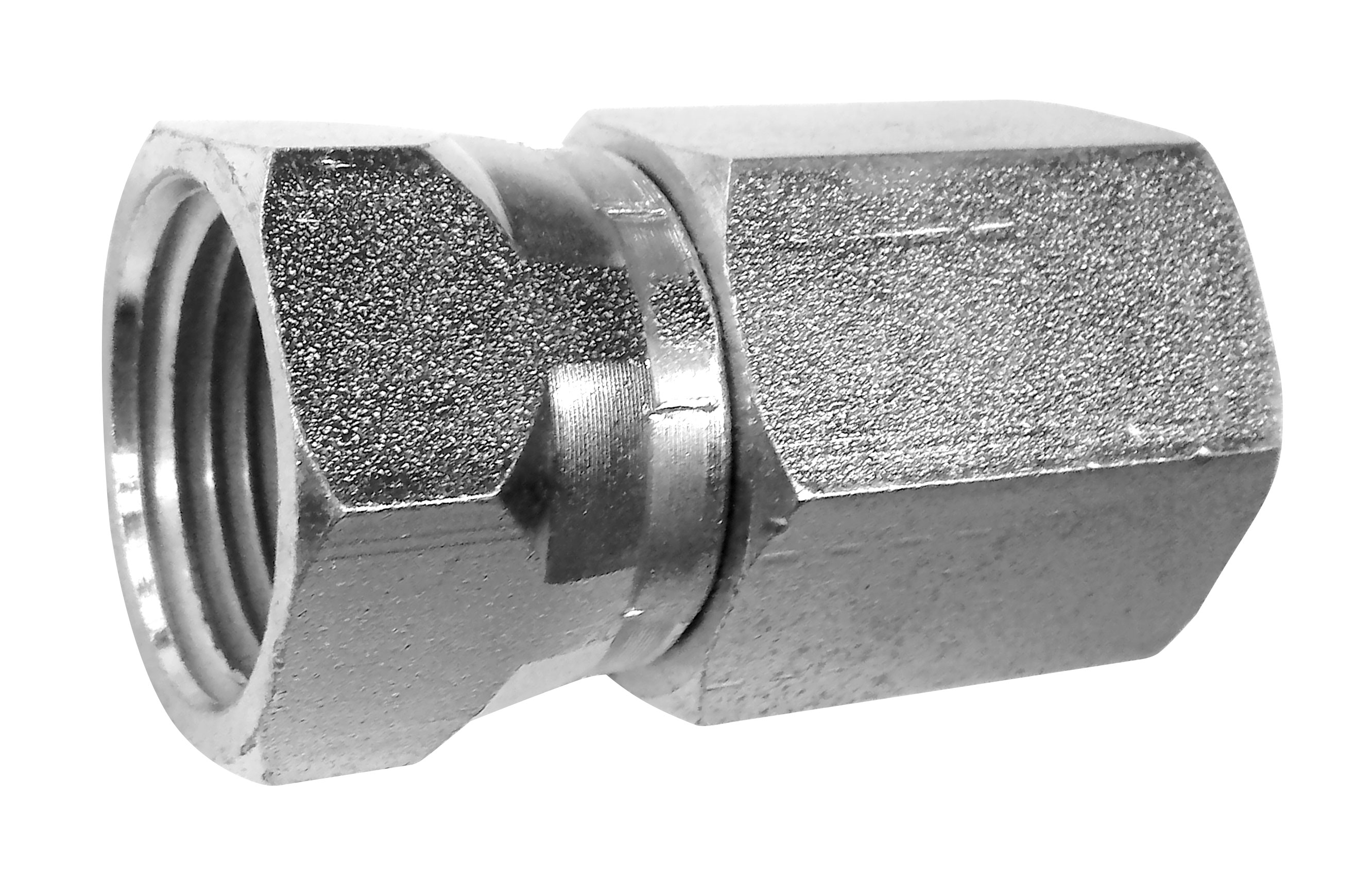 ADAPTADOR FÊMEA GIRATÓRIA JIC UNF X FÊMEA FIXA BSP